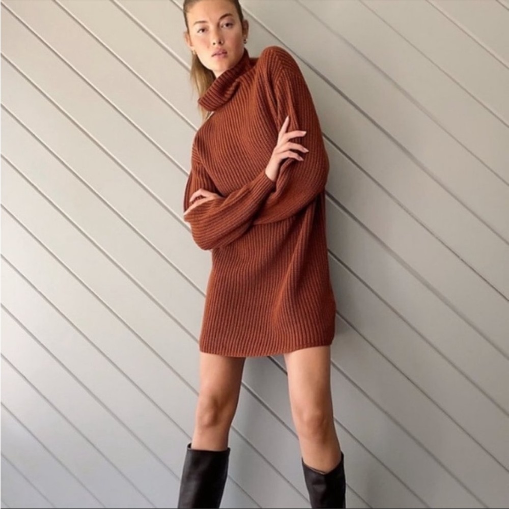 Wilfred Orange Robe Montpellier Sweater Dress Size S